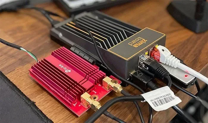 Two compact mining devices and cooling hardware